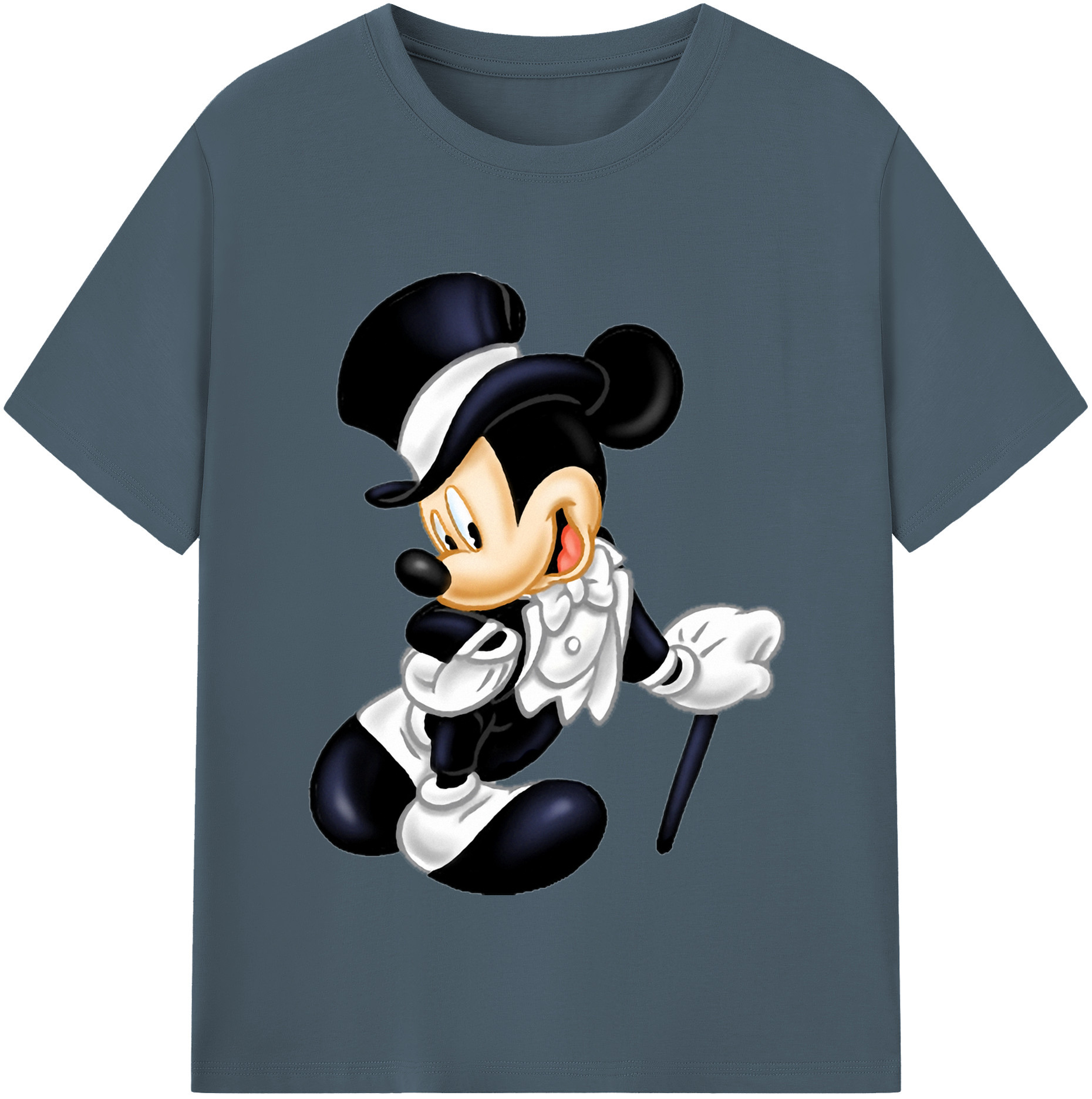 （画像用） ミッキーマウス Mickey Mouse 綿100％半袖Tシャツ（フロントプリント）
